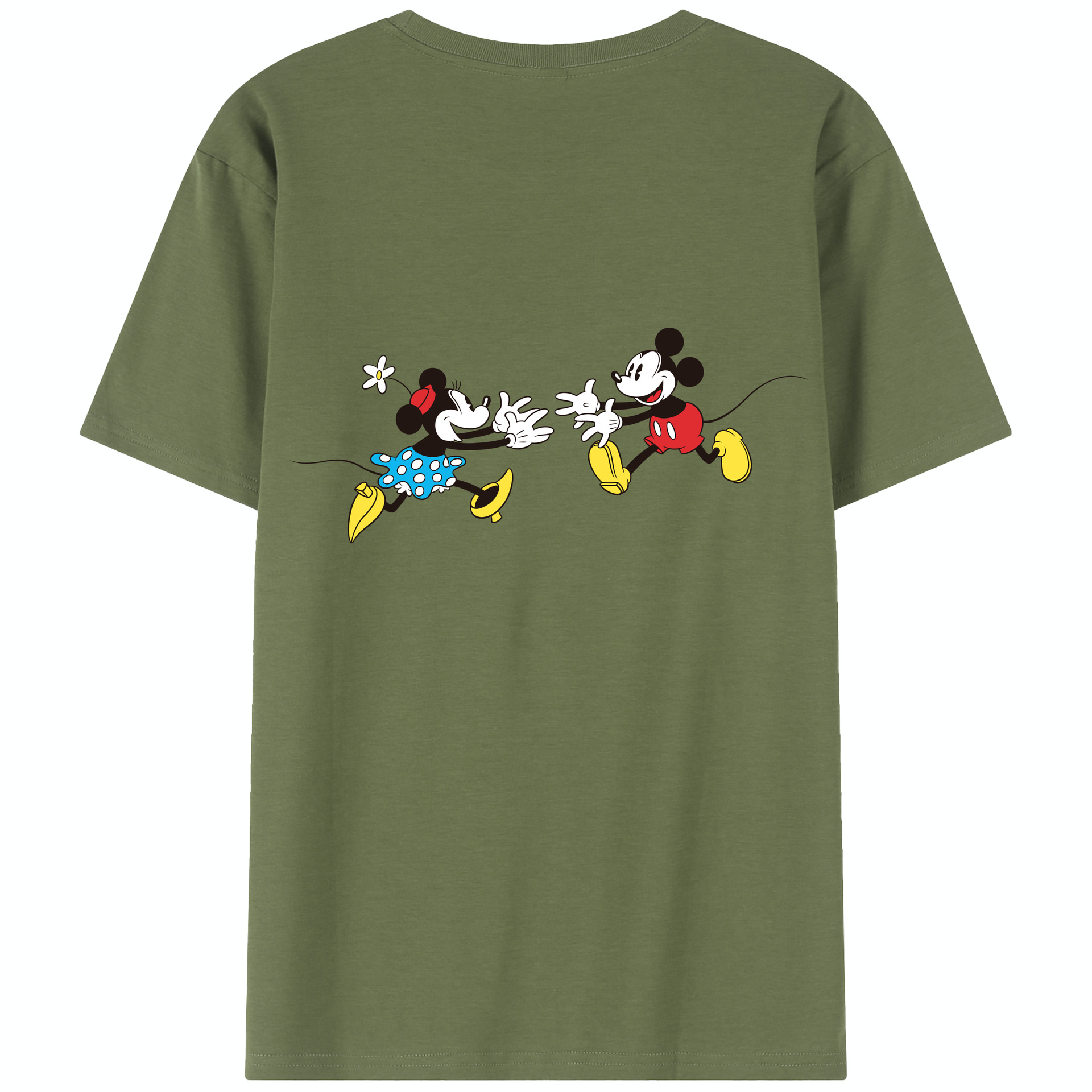 （画像用） ミッキーマウス Mickey Mouse 綿100％半袖Tシャツ（背面プリント）